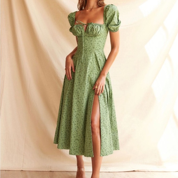 slim fit dress slacks Rent House Of CB Adabella Halter Midi Sundress main image 0
